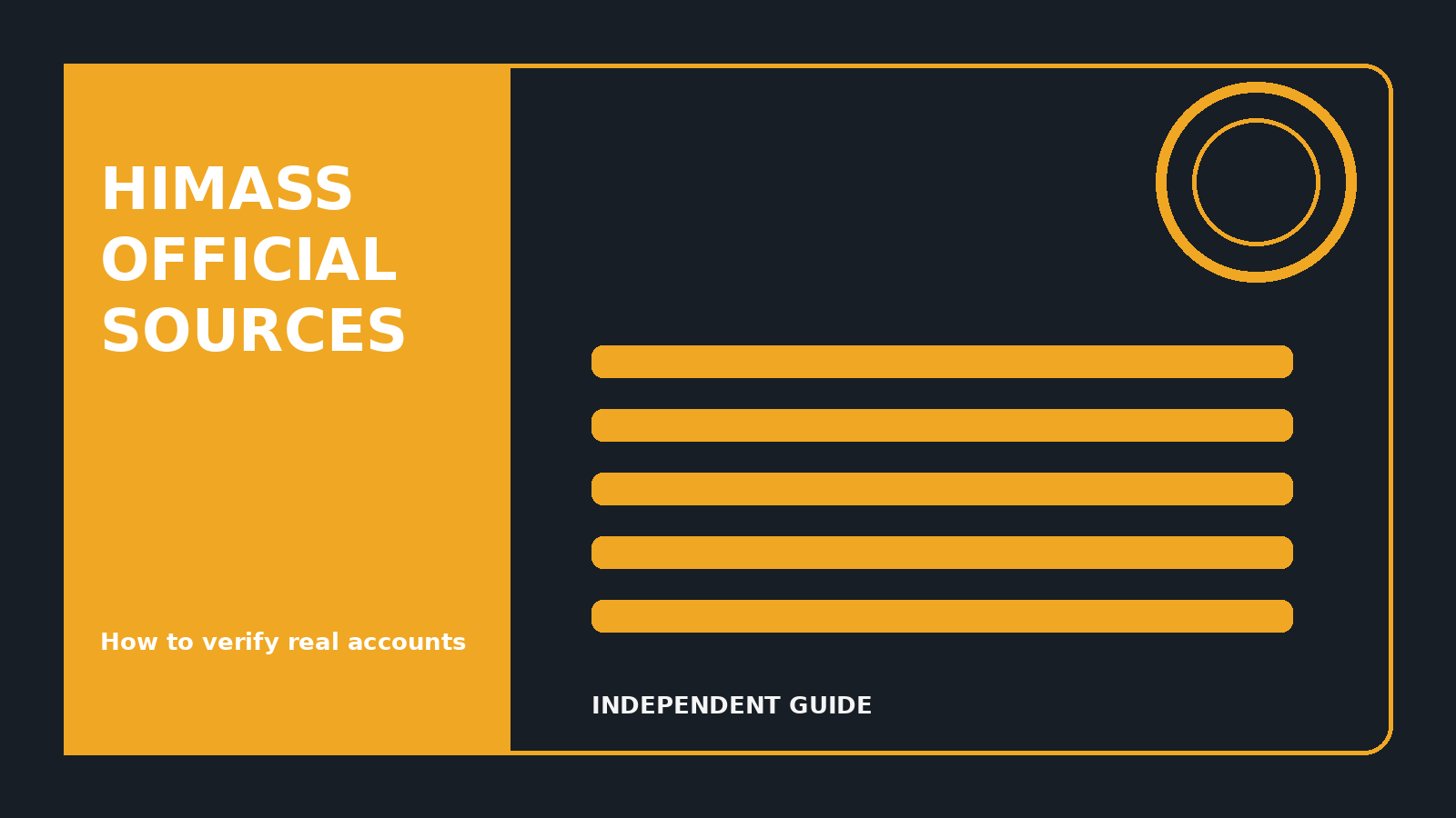 Himass official accounts: how to verify the real source